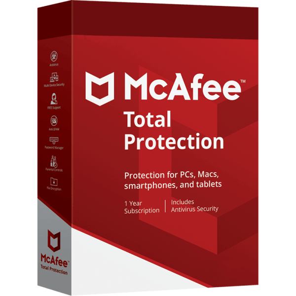 McAfee Total Protection 1PC - 1 JAAR