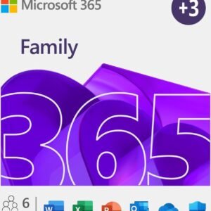 Microsoft Office 365 Family- 1-Year Subscription| 6 users | 5 Device per user | PC, Mac & Mobile | 6TB Cloud Storage
