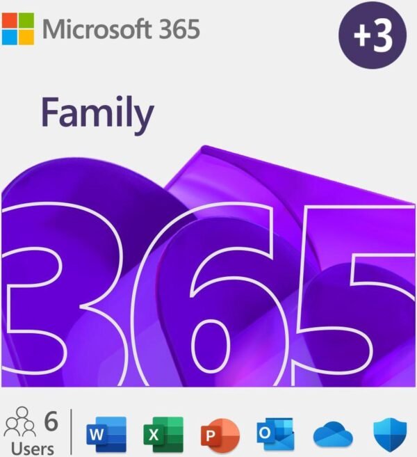 Microsoft Office 365 Family- 1-Year Subscription| 6 users | 5 Device per user | PC, Mac & Mobile | 6TB Cloud Storage