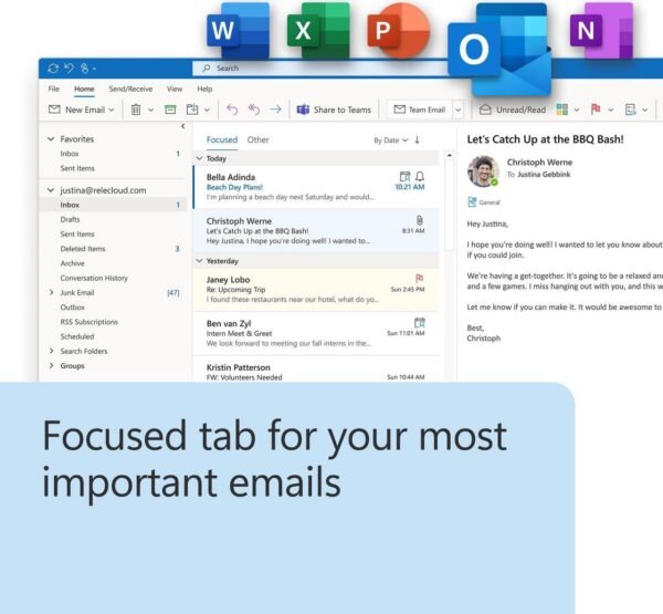 Microsoft Office 2024 Home & Business lifetime for 1 pc | Windows and Mac - Obraz 4